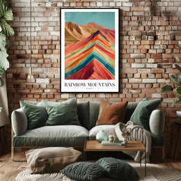 Rainbow Mountains Vibrant Colors Poster Travel Poster PosterGoat