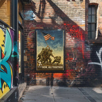 Raising the Flag on Iwo Jima wall art Poster PosterGoat