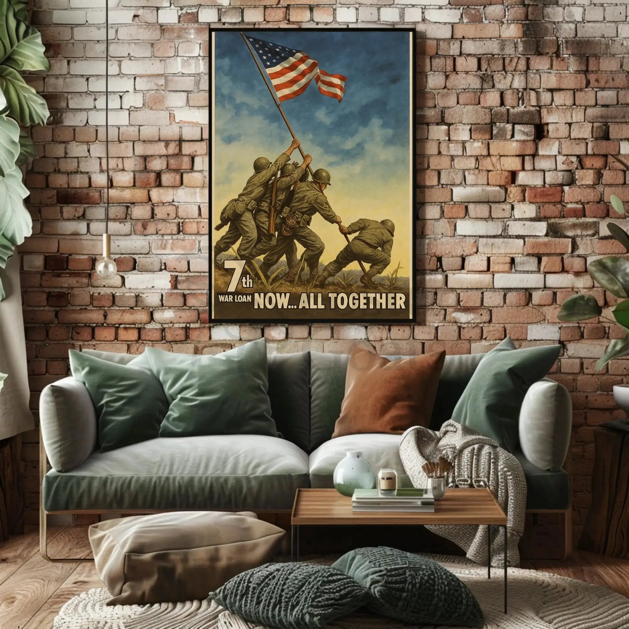 Raising the Flag on Iwo Jima wall art Poster PosterGoat