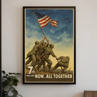 Raising the Flag on Iwo Jima wall art Poster PosterGoat