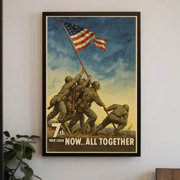 Raising the Flag on Iwo Jima wall art Poster PosterGoat