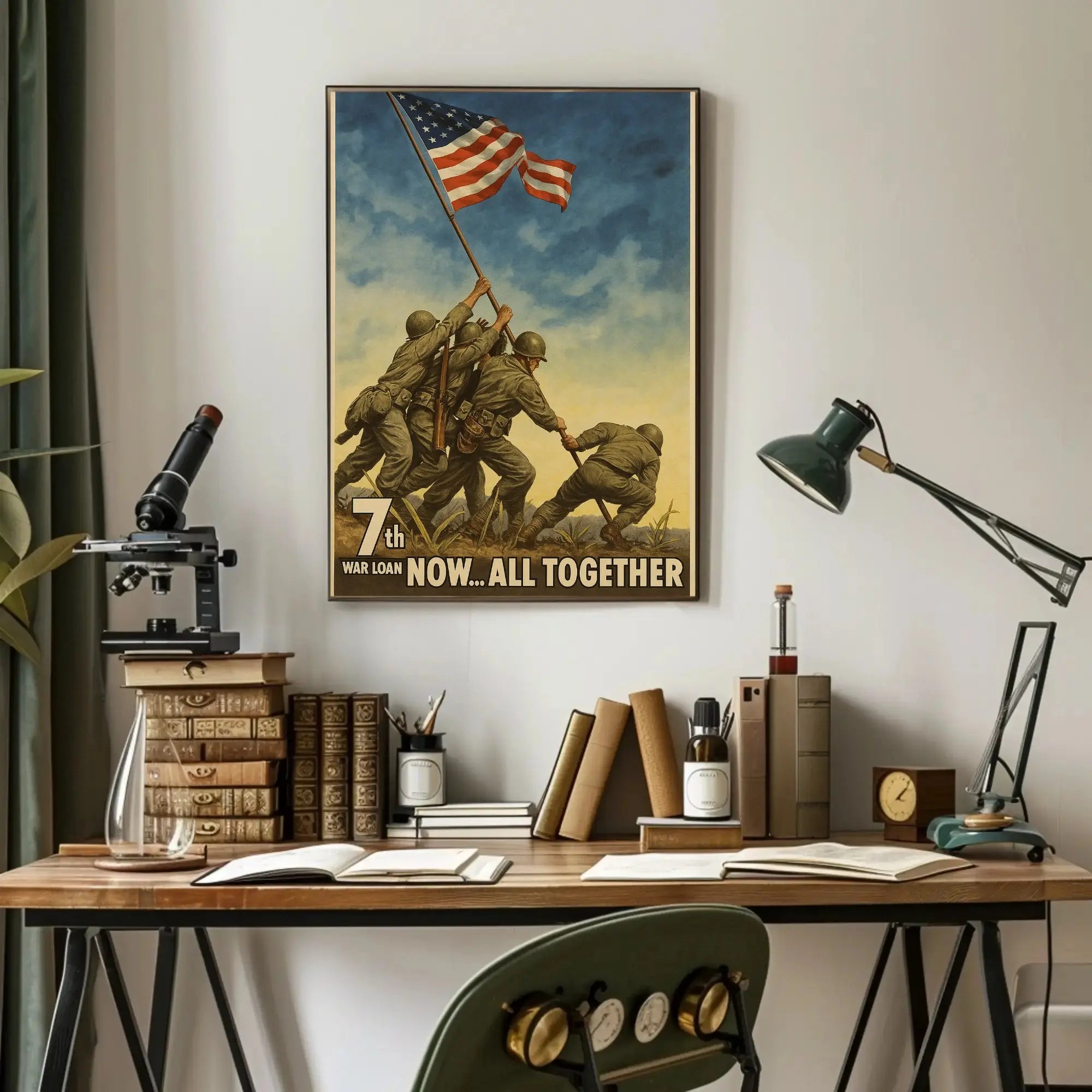 Raising the Flag on Iwo Jima wall art Poster PosterGoat
