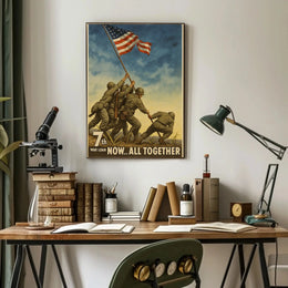 Raising the Flag on Iwo Jima wall art Poster PosterGoat