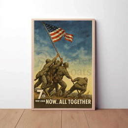 Raising the Flag on Iwo Jima wall art Poster PosterGoat