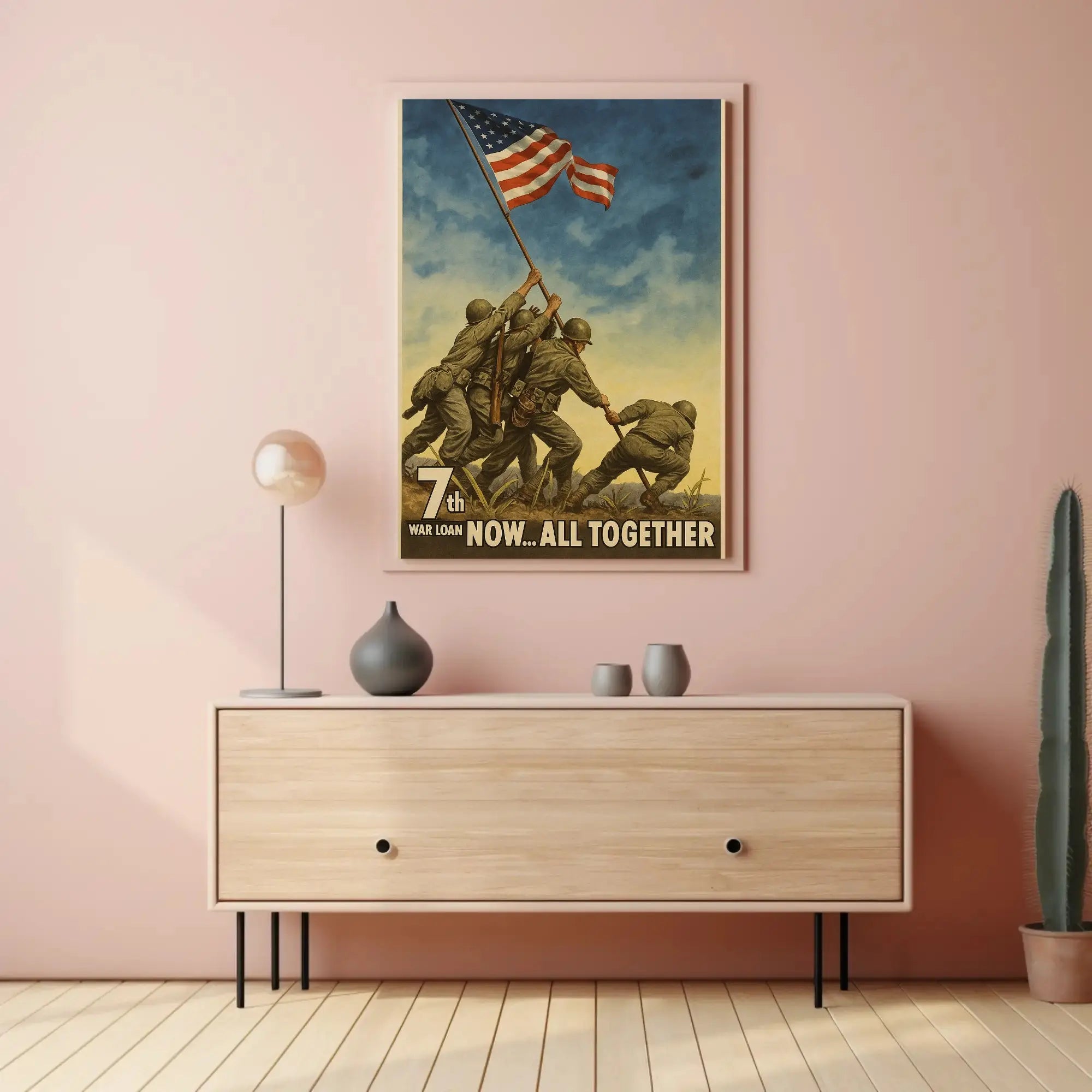 Raising the Flag on Iwo Jima wall art Poster PosterGoat