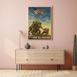 Raising the Flag on Iwo Jima wall art Poster PosterGoat