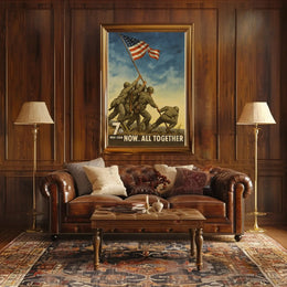 Raising the Flag on Iwo Jima wall art Poster PosterGoat