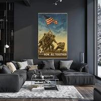 Raising the Flag on Iwo Jima wall art Poster PosterGoat