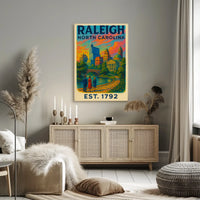 Raleigh Vintage Travel Poster PosterGoat