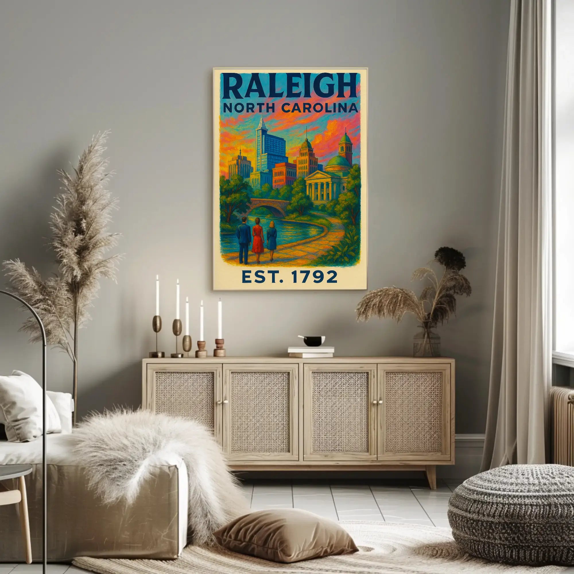 Raleigh Vintage Travel Poster PosterGoat