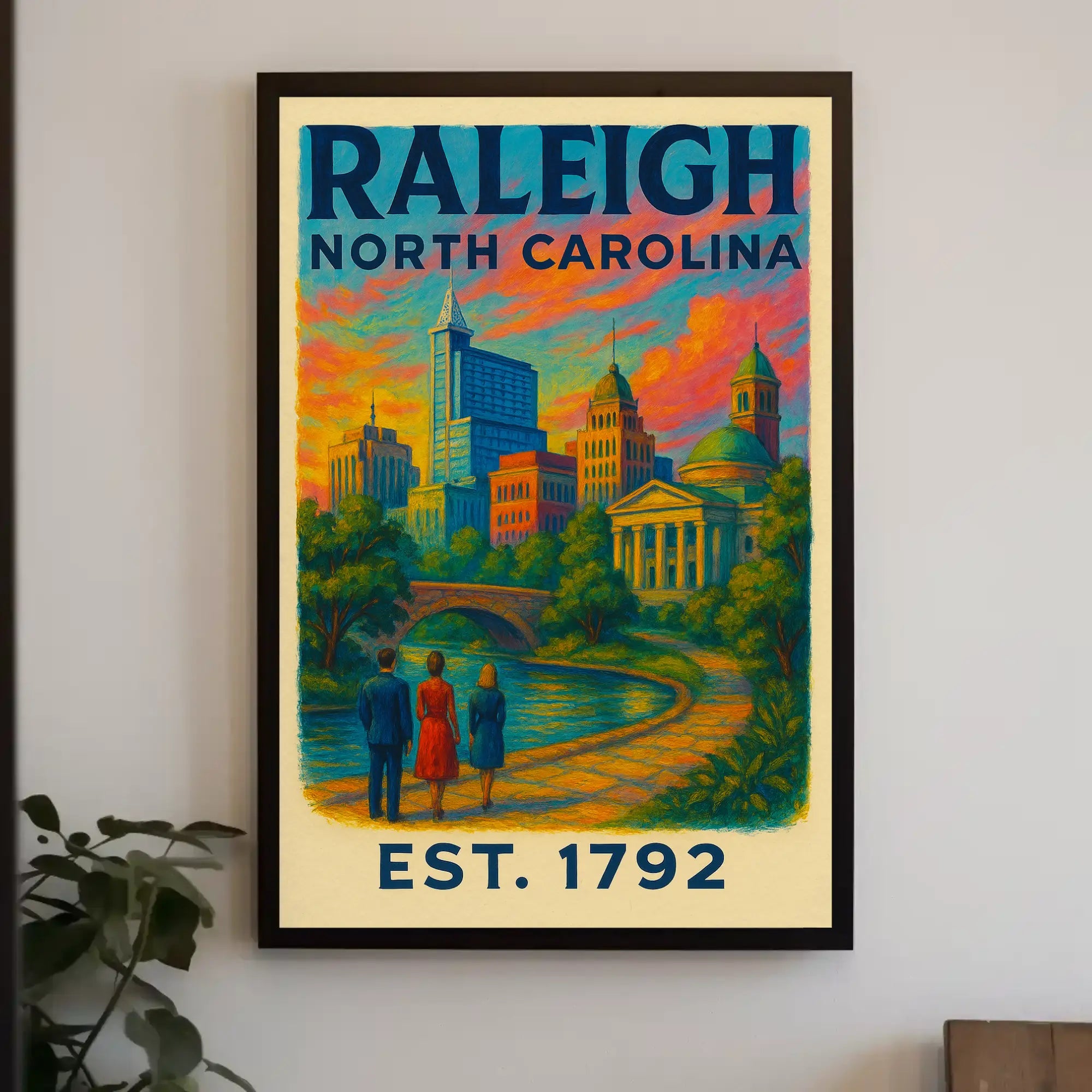Raleigh Vintage Travel Poster PosterGoat