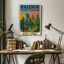Raleigh Vintage Travel Poster PosterGoat
