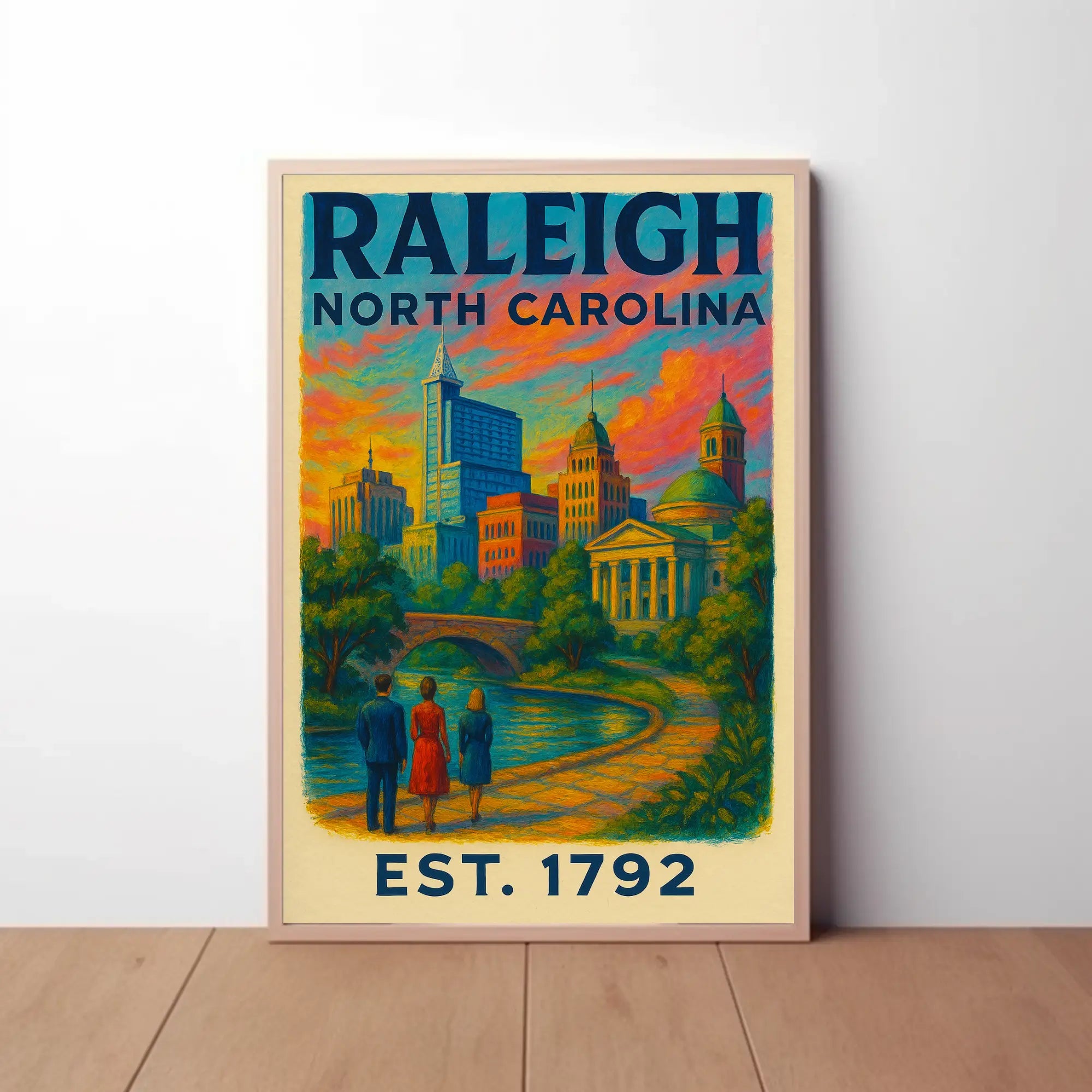 Raleigh Vintage Travel Poster PosterGoat