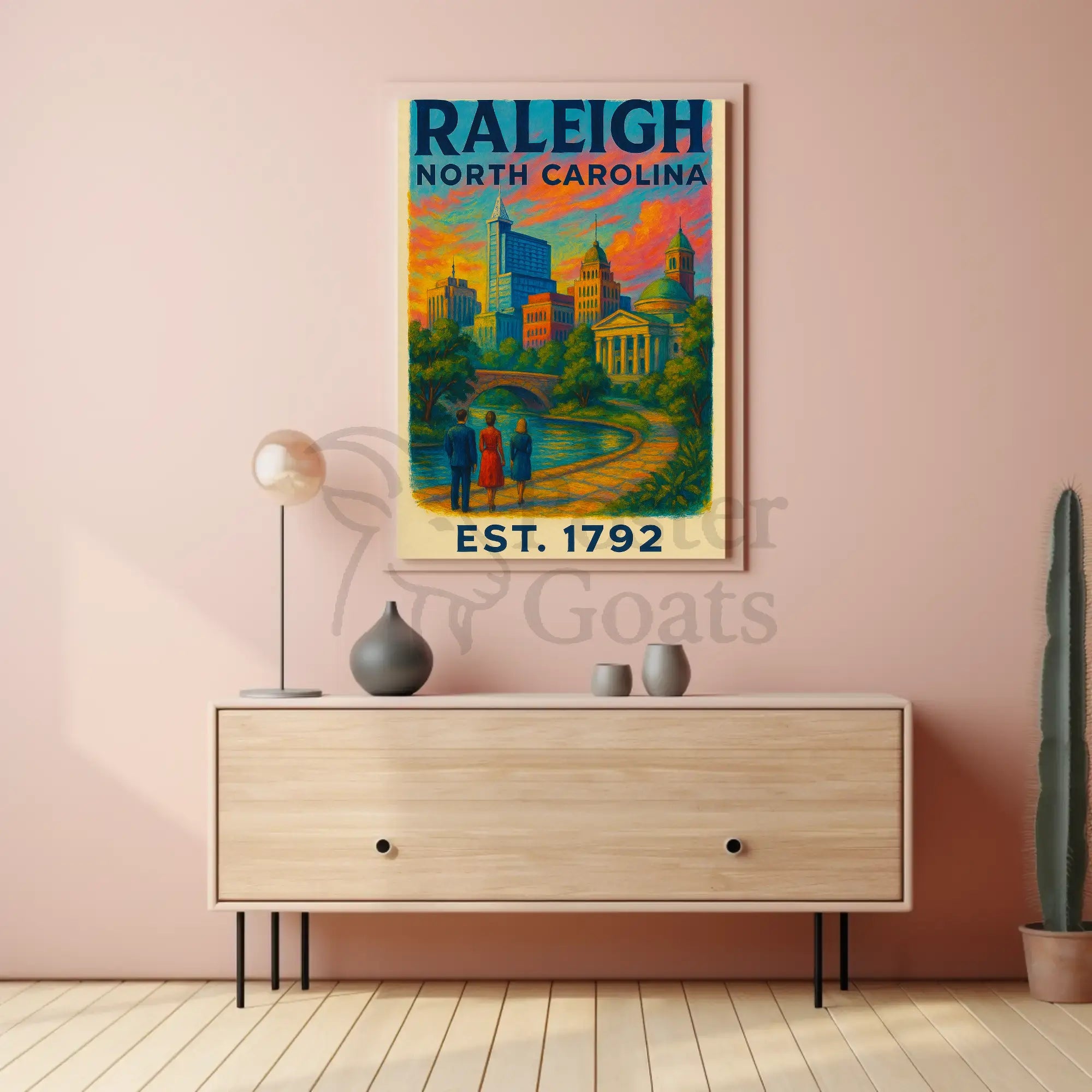 Raleigh Vintage Travel Poster PosterGoat