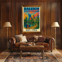 Raleigh Vintage Travel Poster PosterGoat
