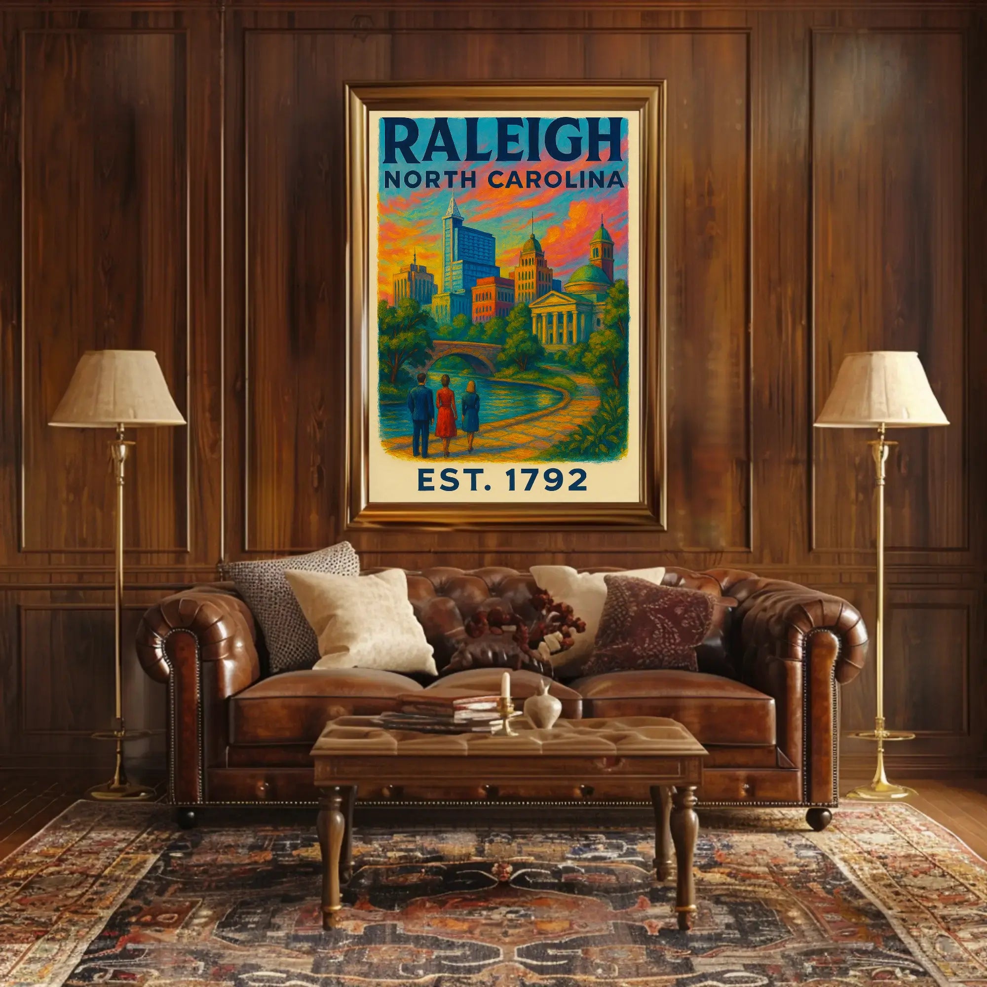 Raleigh Vintage Travel Poster PosterGoat