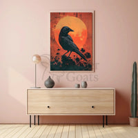 Raven and Sun Artistic Masterpiece Animal Poster PosterGoat