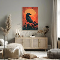 Raven and Sun Artistic Masterpiece Animal Poster PosterGoat
