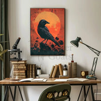 Raven and Sun Artistic Masterpiece Animal Poster PosterGoat