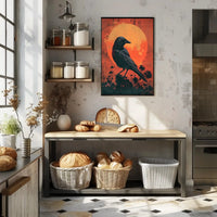 Raven and Sun Artistic Masterpiece Animal Poster PosterGoat