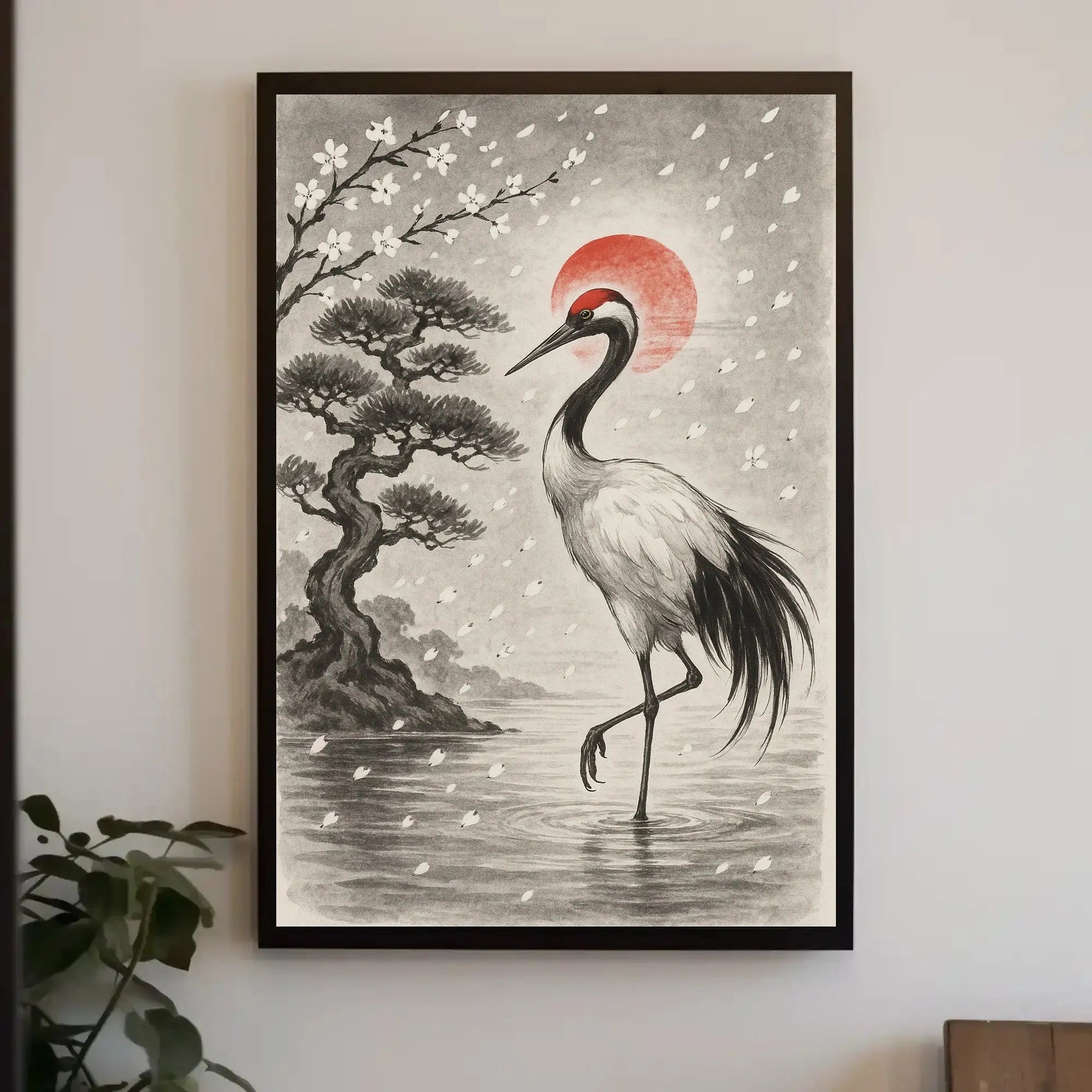 Red-Crowned Crane Serenity Cultural or Heritage Poster PosterGoat