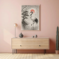 Red-Crowned Crane Serenity Cultural or Heritage Poster PosterGoat