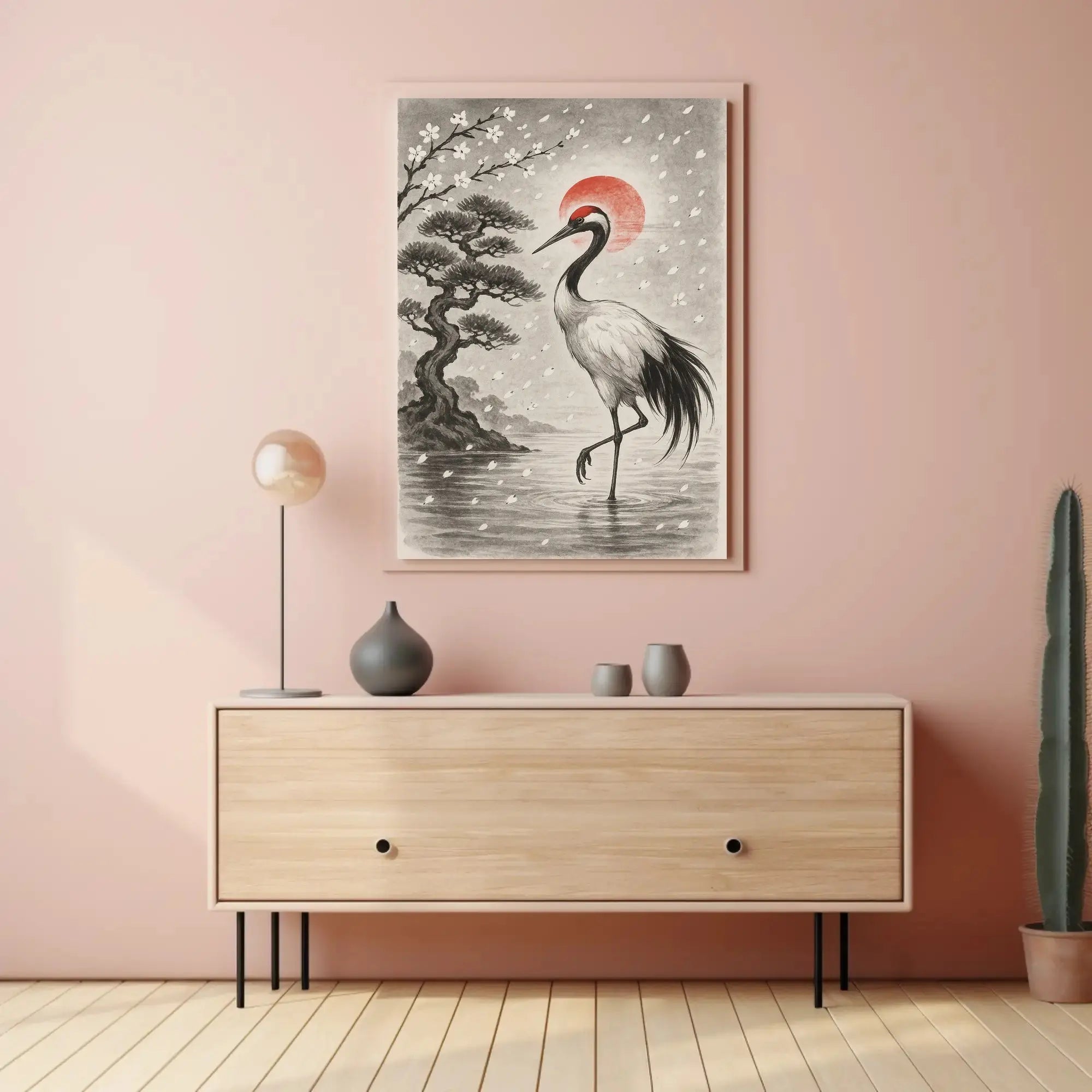 Red-Crowned Crane Serenity Cultural or Heritage Poster PosterGoat