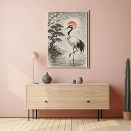 Red-Crowned Crane Serenity Cultural or Heritage Poster PosterGoat