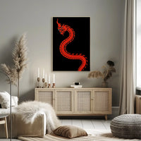 Red Dragon Mystical Power Cultural Heritage Poster PosterGoat