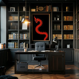 Red Dragon Mystical Power Cultural Heritage Poster PosterGoat