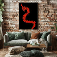 Red Dragon Mystical Power Cultural Heritage Poster PosterGoat