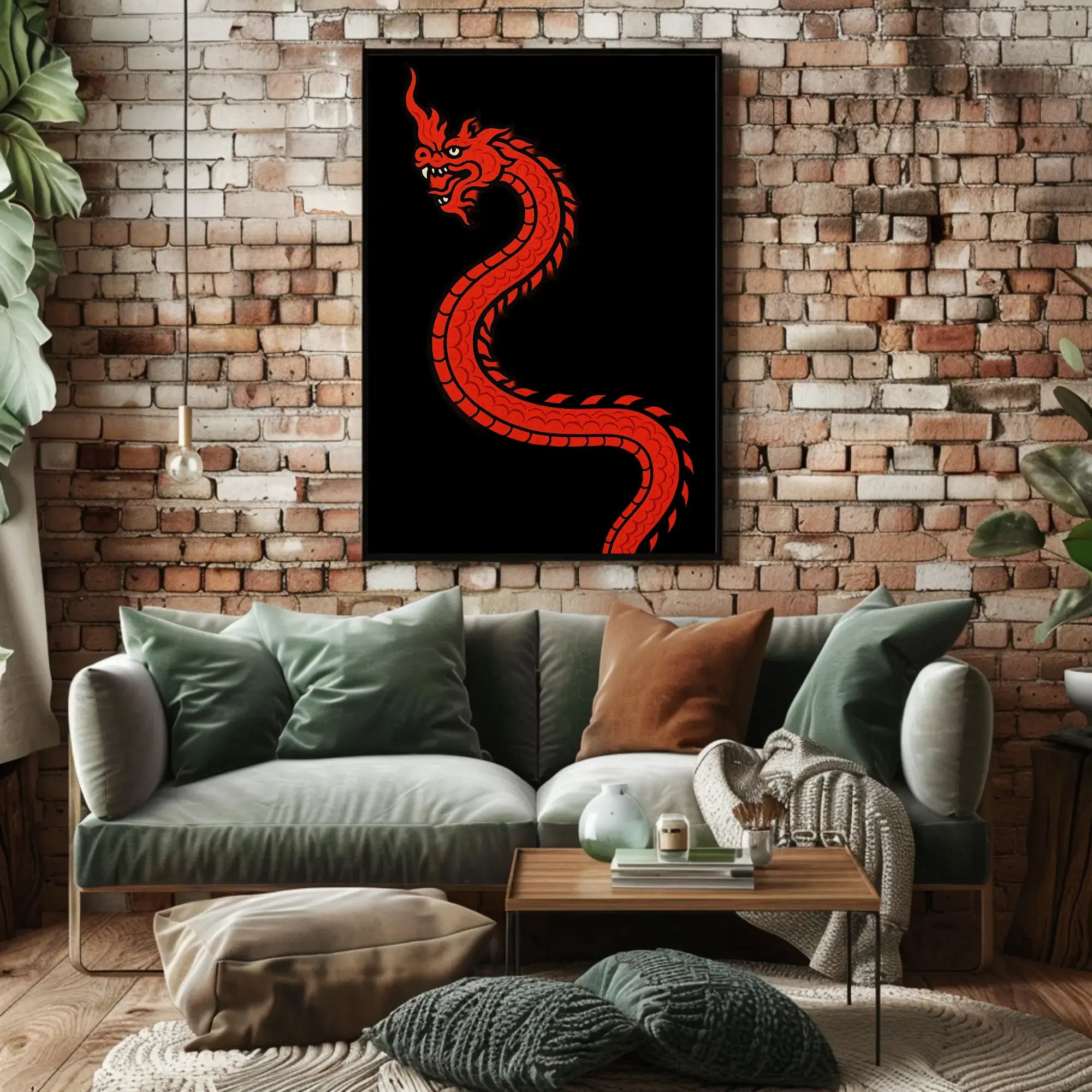 Red Dragon Mystical Power Cultural Heritage Poster PosterGoat