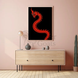 Red Dragon Mystical Power Cultural Heritage Poster PosterGoat