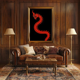Red Dragon Mystical Power Cultural Heritage Poster PosterGoat