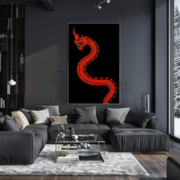 Red Dragon Mystical Power Cultural Heritage Poster PosterGoat