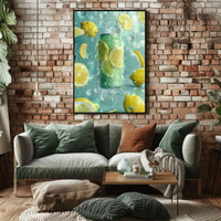 Refreshing Citrus Beverage Can: Artistic, Surrealism, Pop Culture Poster PosterGoat