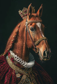 Regal Horse in Noble Attire Animal Poster PosterGoat