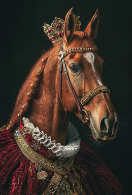 Regal Horse in Noble Attire Animal Poster PosterGoat
