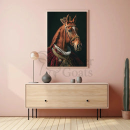 Regal Horse in Noble Attire Animal Poster PosterGoat