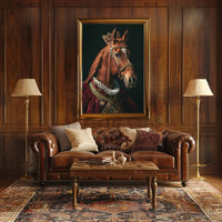 Regal Horse in Noble Attire Animal Poster PosterGoat