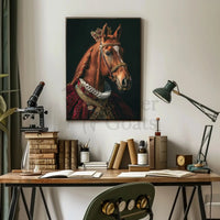 Regal Horse in Noble Attire Animal Poster PosterGoat