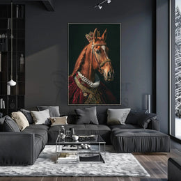Regal Horse in Noble Attire Animal Poster PosterGoat