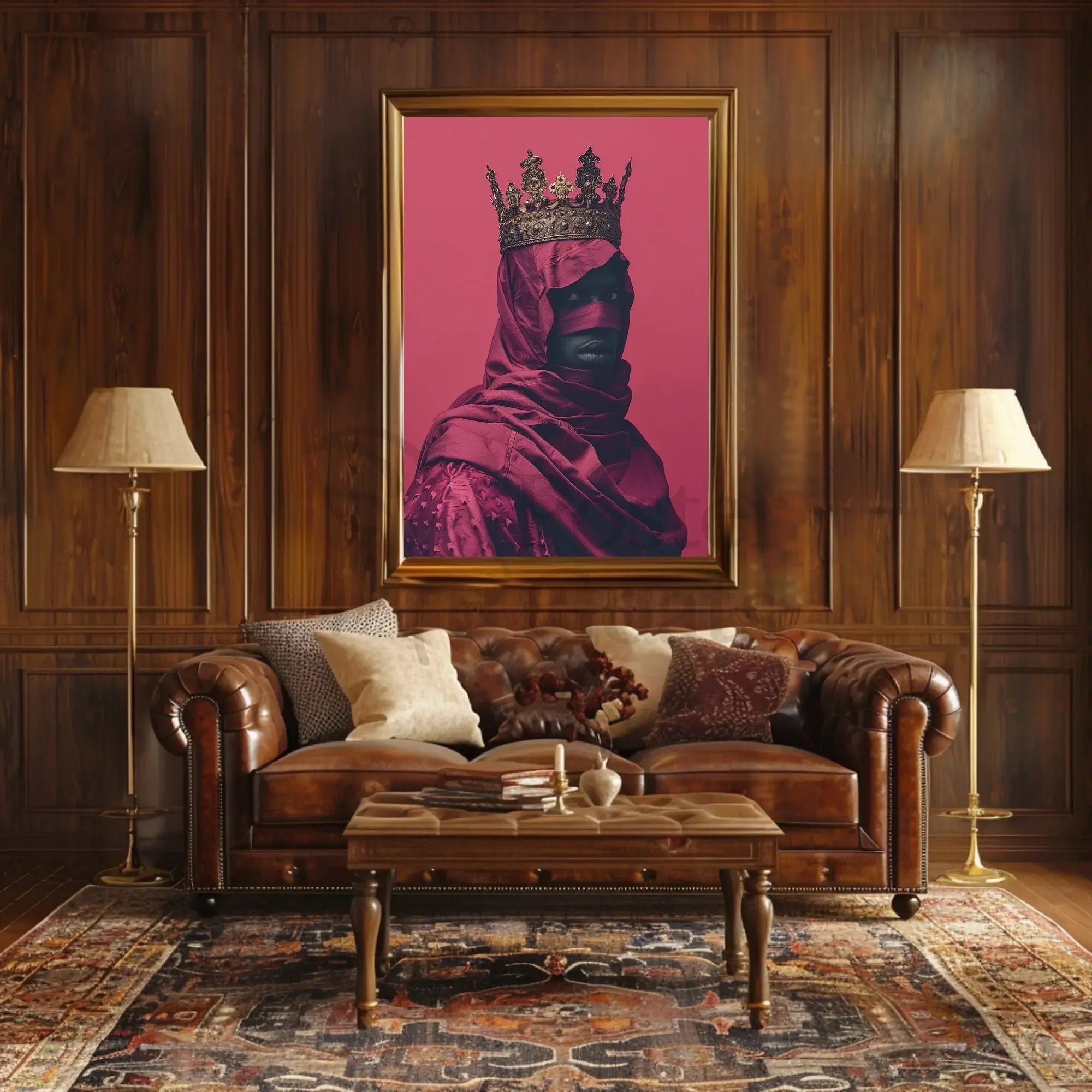 Regal Mystery Unveiled: Intricate Crown Heritage Poster PosterGoat
