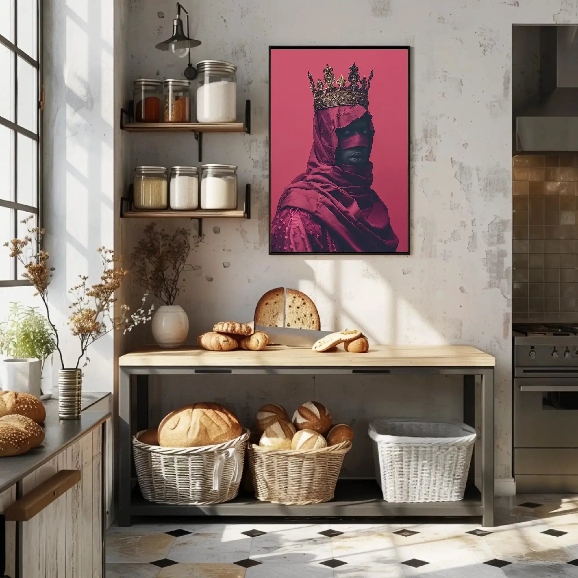 Regal Mystery Unveiled: Intricate Crown Heritage Poster PosterGoat