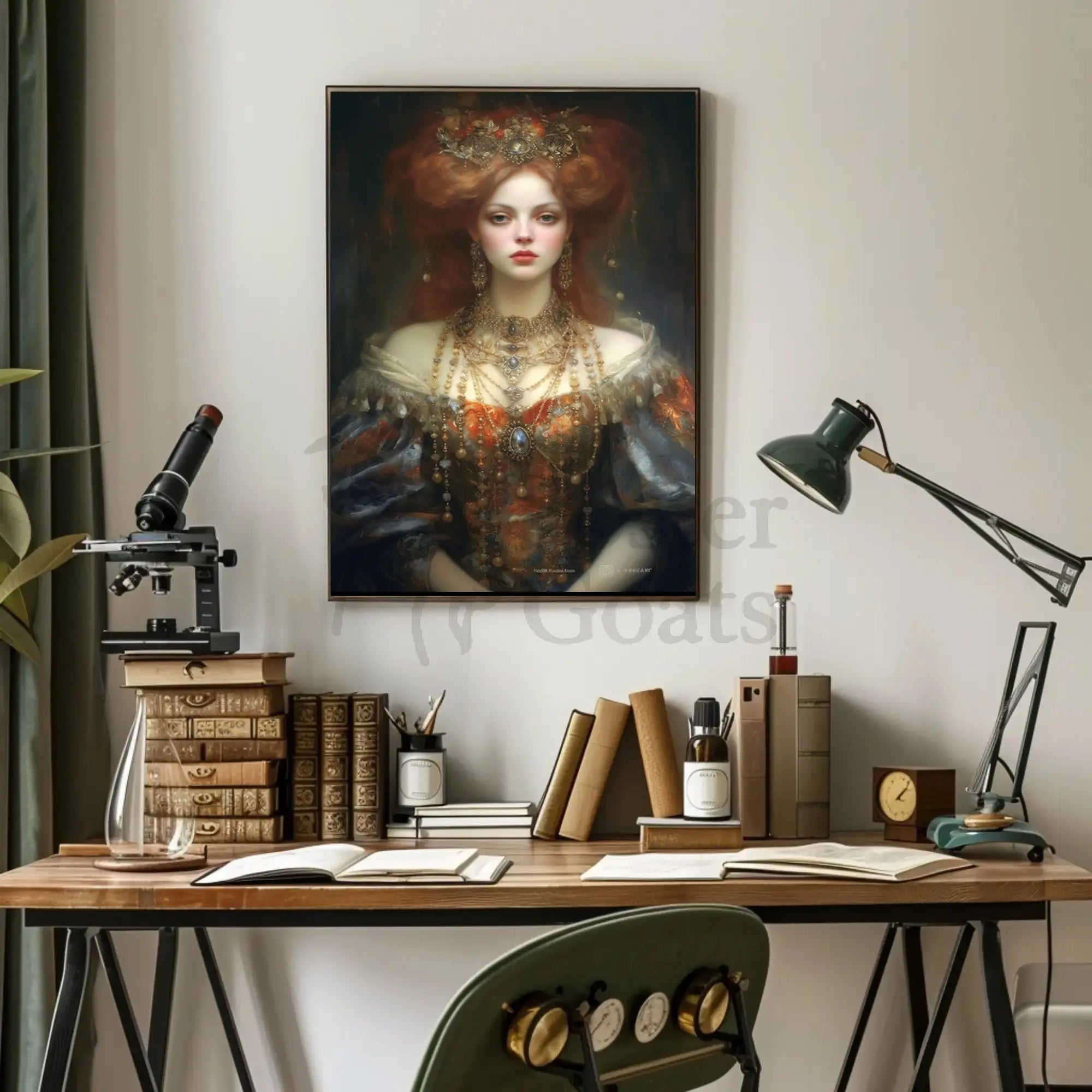 Regal Renaissance Woman Historical Masterpiece Poster PosterGoat