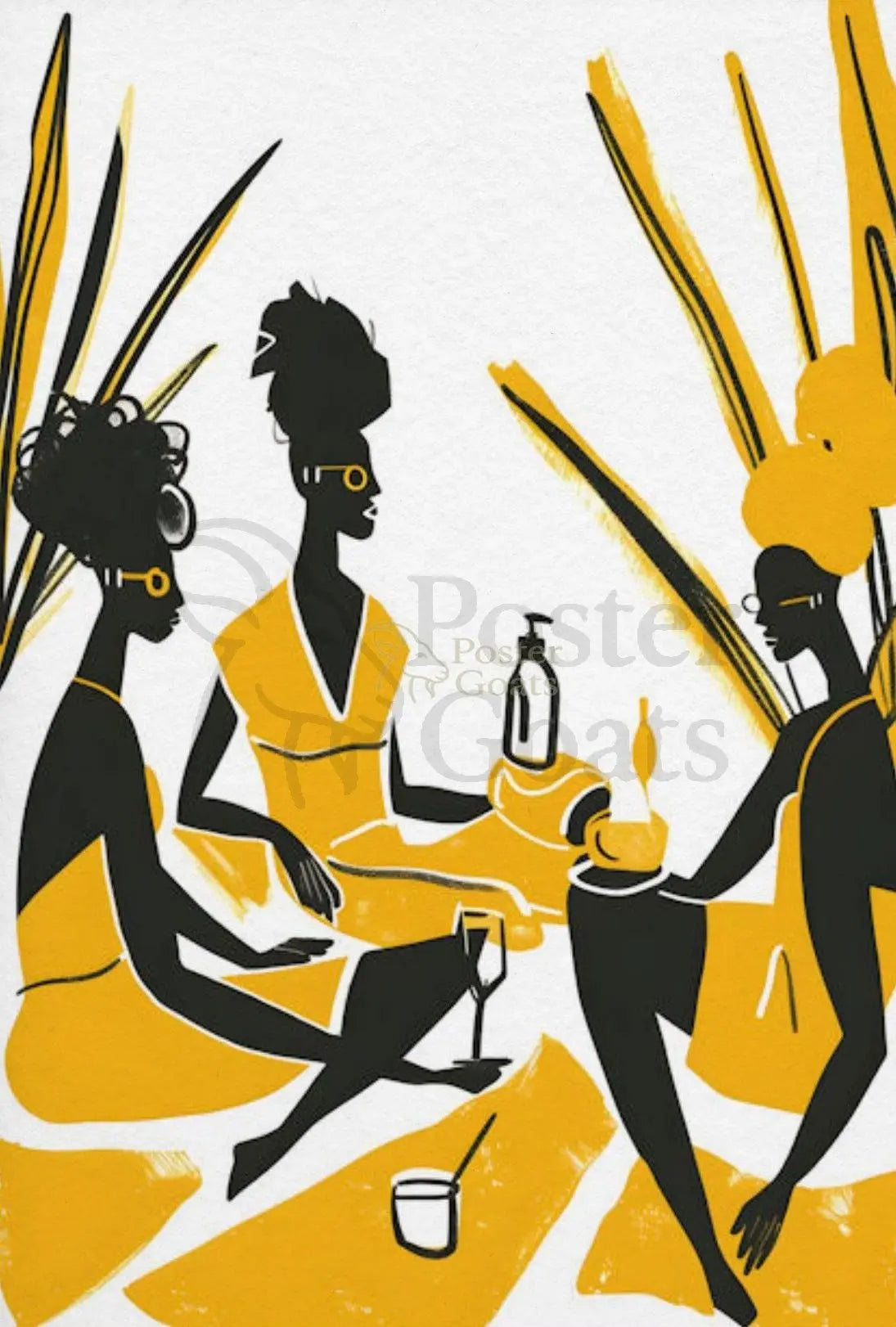 Relaxed Picnic Vibes Minimalist Artistic Poster PosterGoat