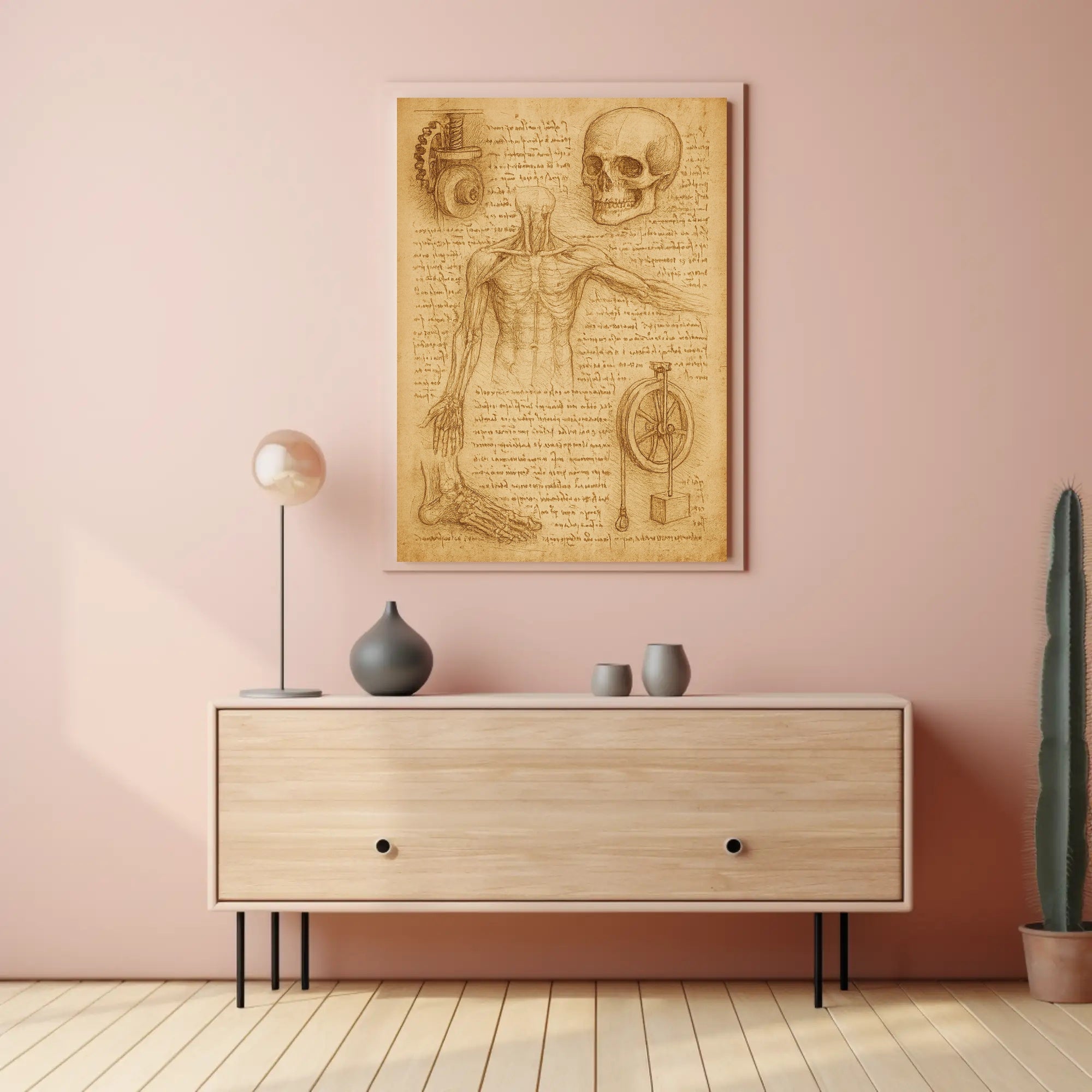 Renaissance Era Anatomy and Mechanics Educational or Infographic Poster PosterGoat