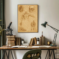 Renaissance Era Anatomy and Mechanics Educational or Infographic Poster PosterGoat