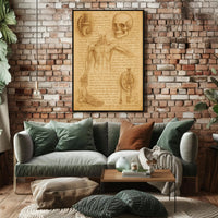 Renaissance Era Anatomy and Mechanics Educational or Infographic Poster PosterGoat