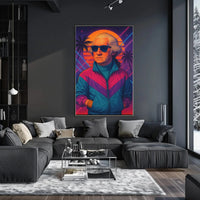 Retro 1980s Historical Figure Pop Culture Poster PosterGoat